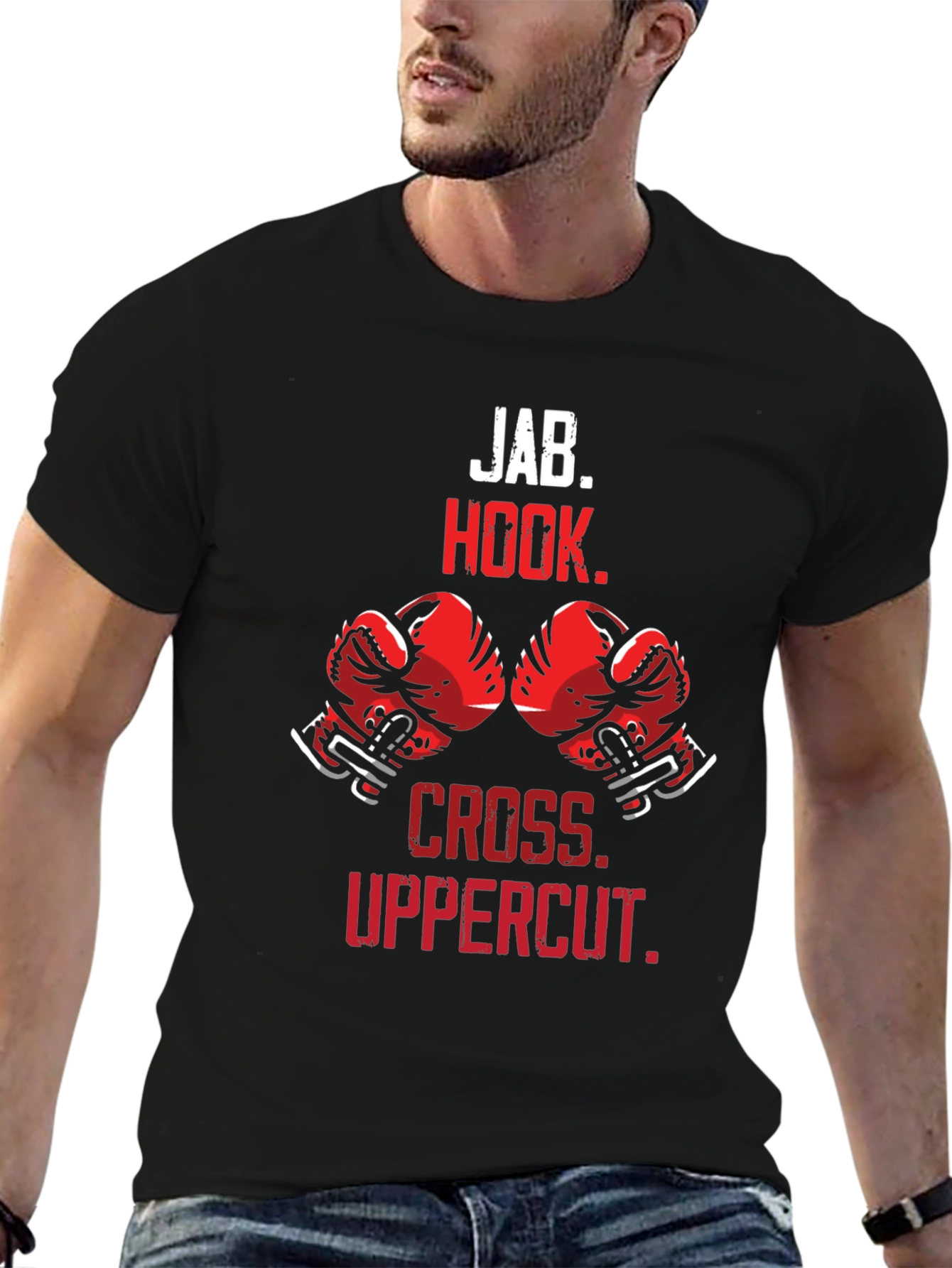 Boxing Moves T-Shirt | Jab Hook Cross Uppercut