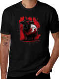Black Sheep Graphic Tee - Edgy Red Splatter Design