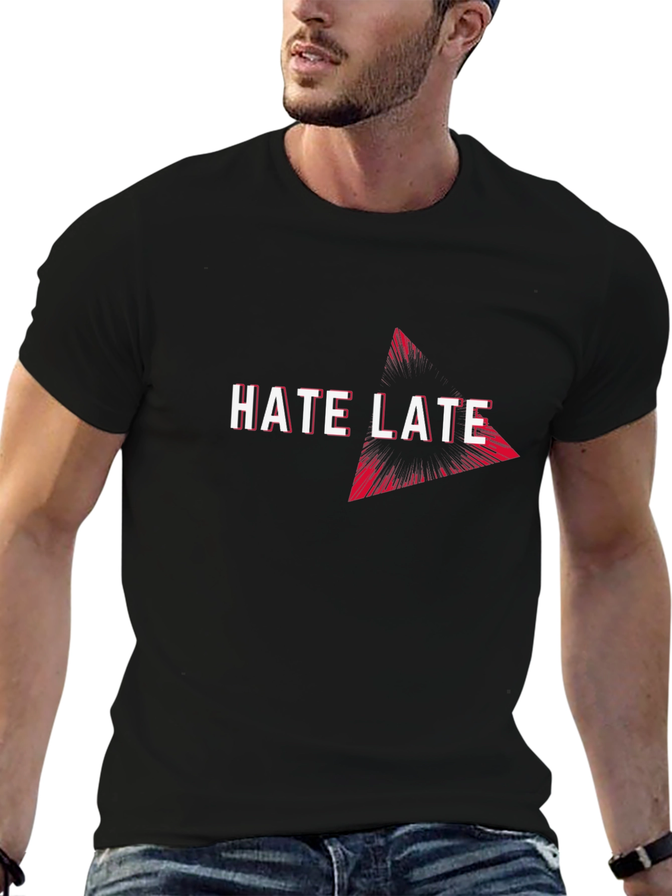 Hate Late Graphic Tee - Cool Casual Wear