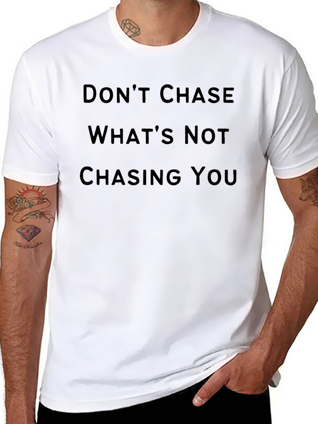 Dont Chase Graphic Tee - Mens Black T-Shirt
