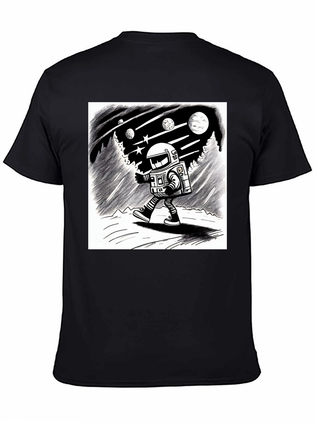 Astronaut Adventure Black T-Shirt