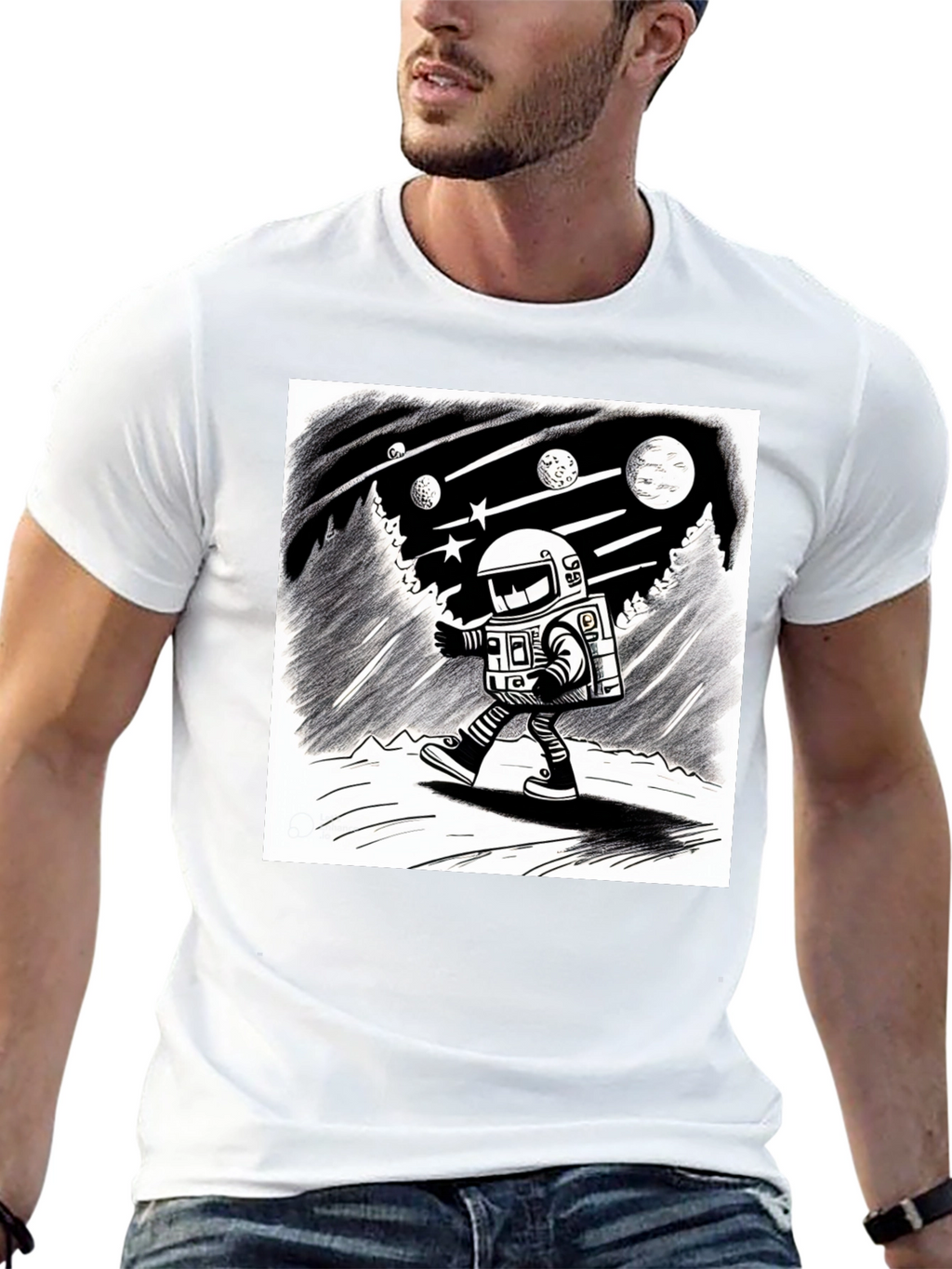 Astronaut Adventure Black T-Shirt