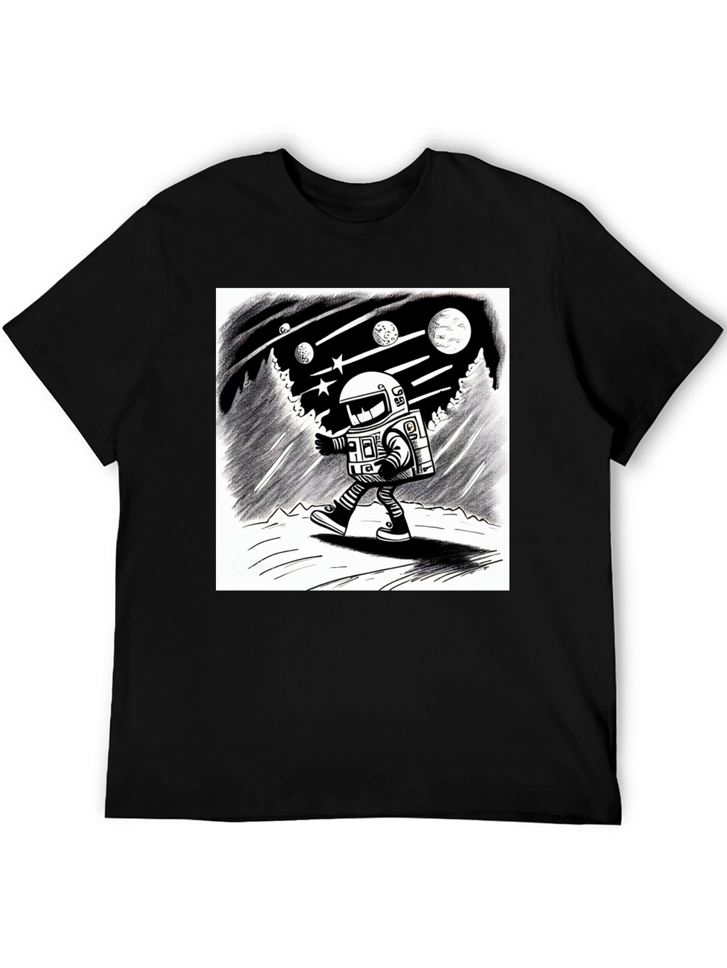 Astronaut Adventure Black T-Shirt