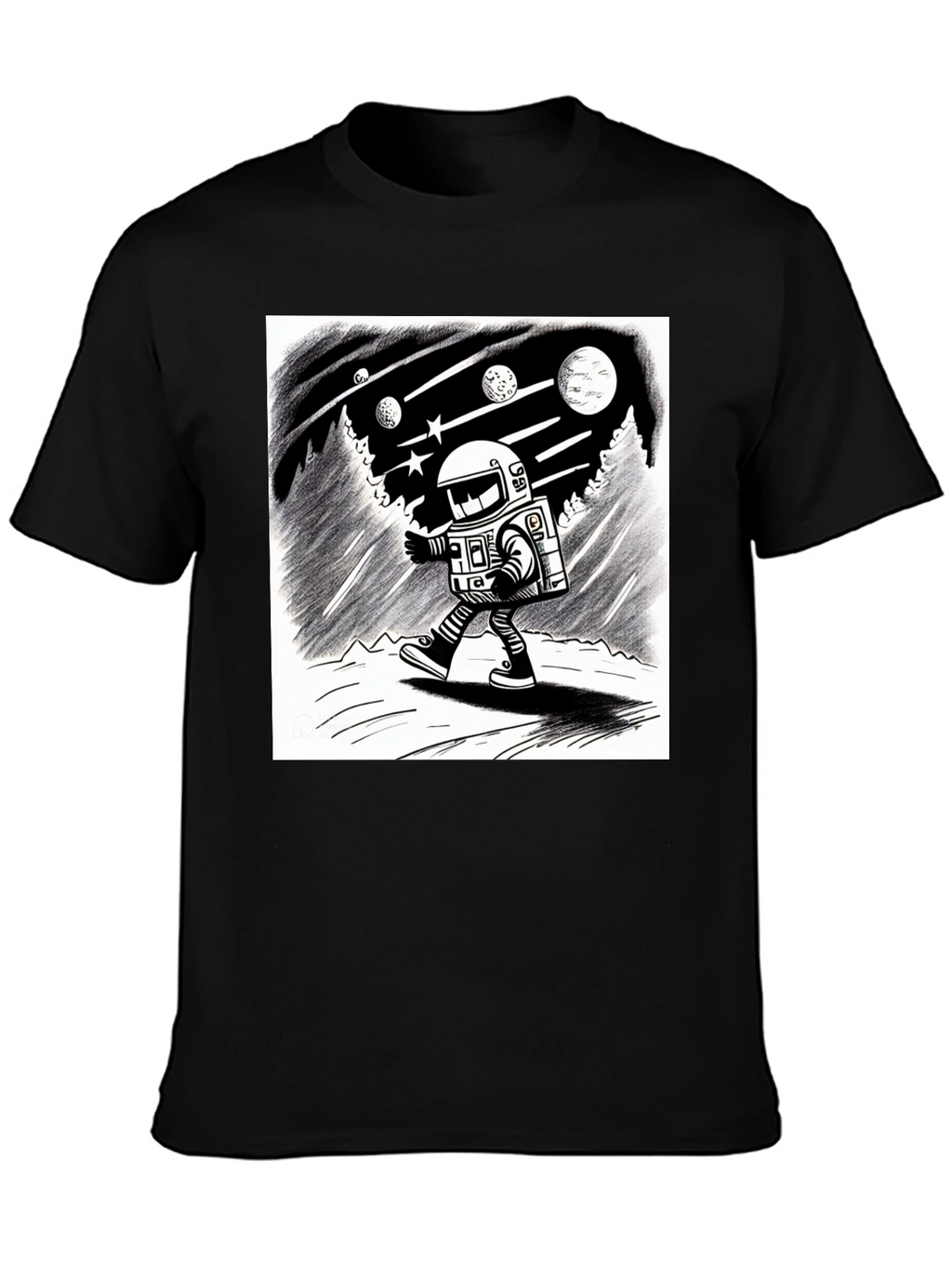 Astronaut Adventure Black T-Shirt