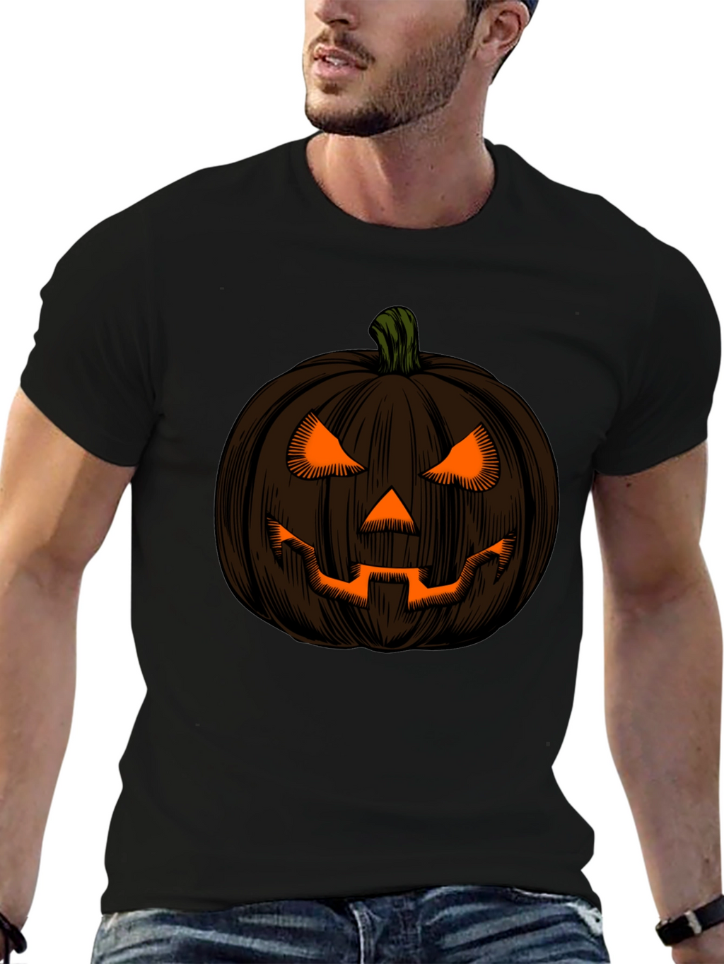 Pumpkin Face Halloween T-Shirt