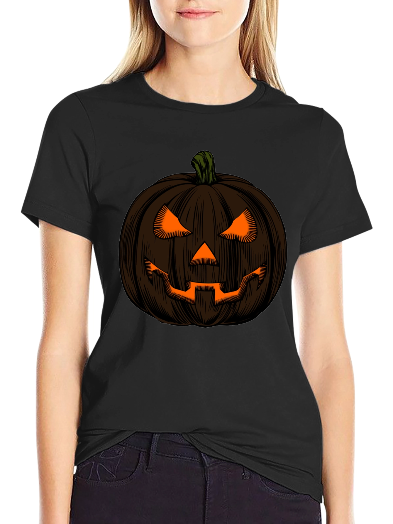 Pumpkin Face Halloween T-Shirt