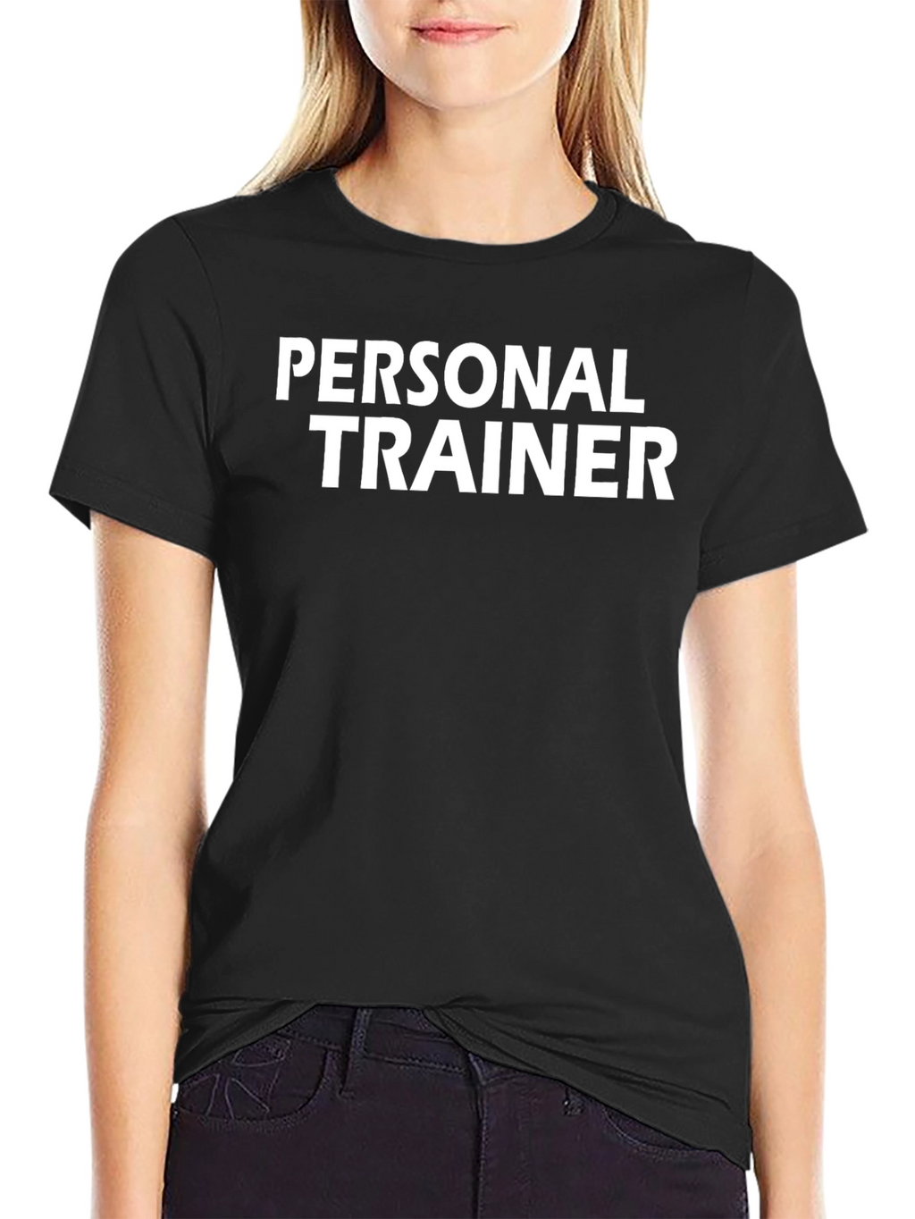Personal Trainer Black Cotton T-Shirt