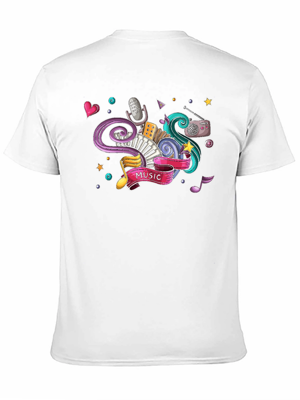 Music Lover Graphic Tee - Black Cotton T-Shirt