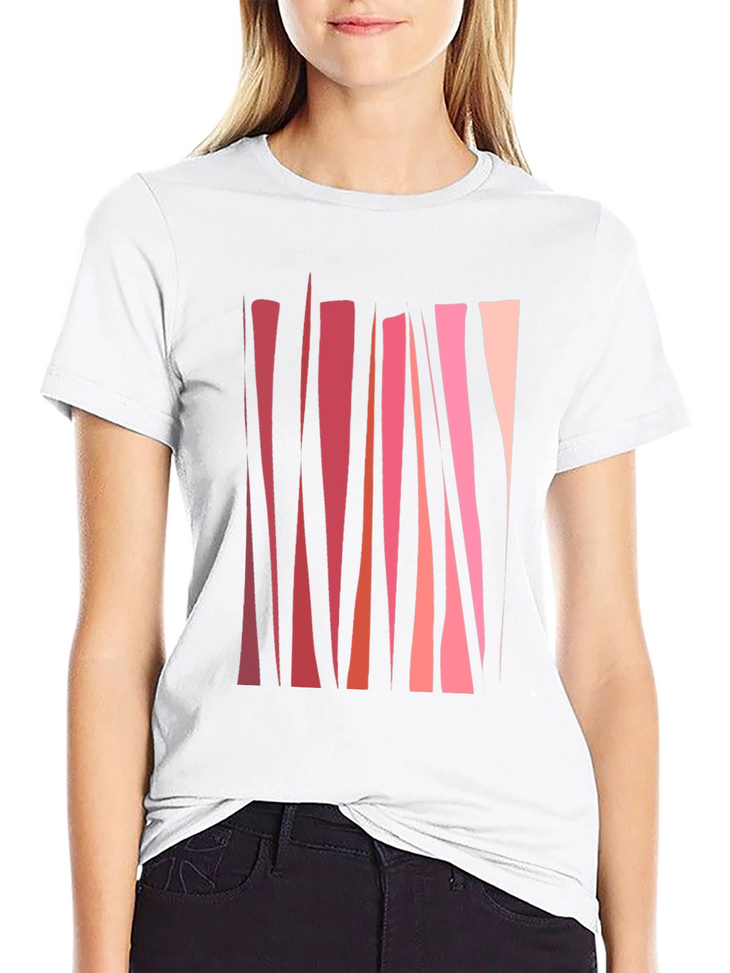 Abstract Geometric Line Art Mens Black T-Shirt