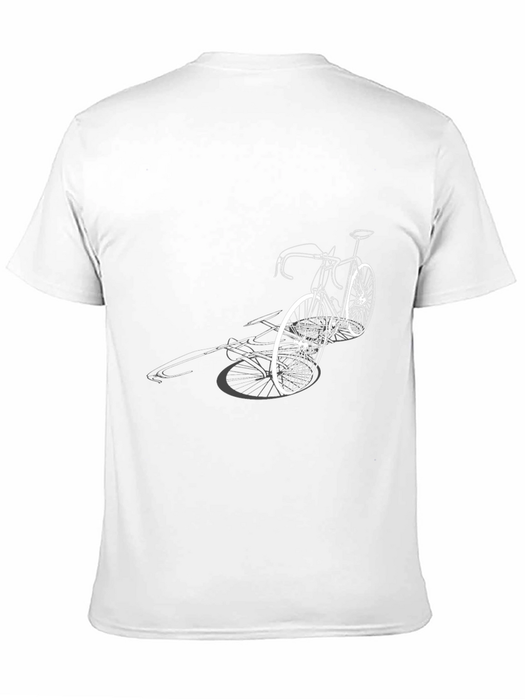 Stylish Black T-Shirt with Bicycle Graphic Print