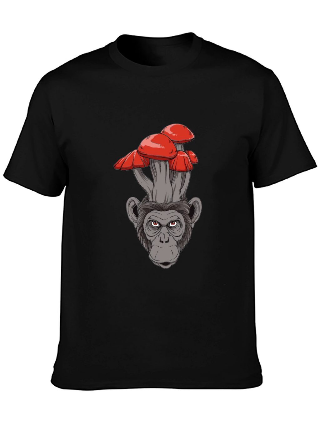 Mushroom Monkey Graphic Tee - Cool Novelty Shirt