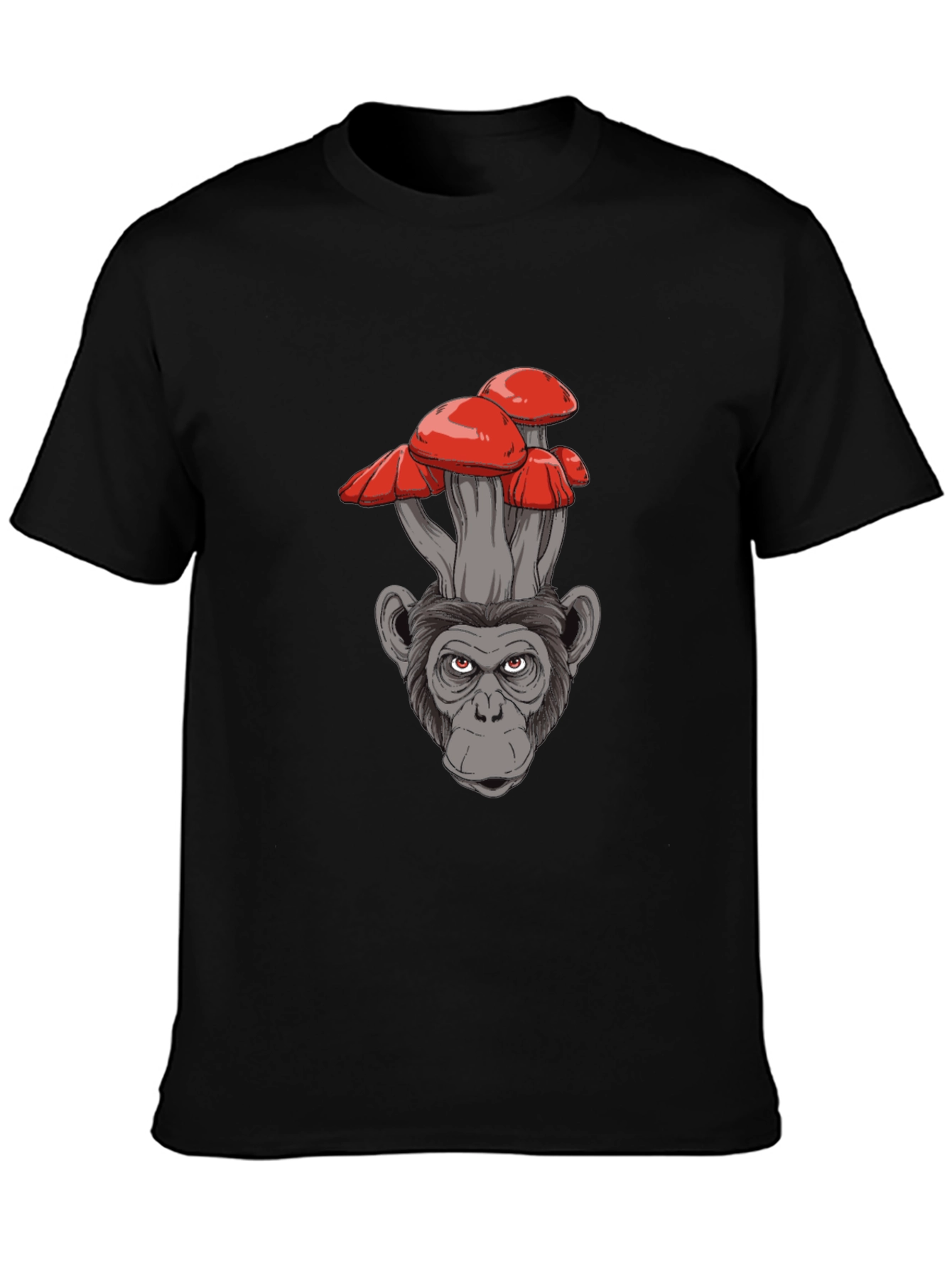 Mushroom Monkey Graphic Tee - Cool Novelty Shirt