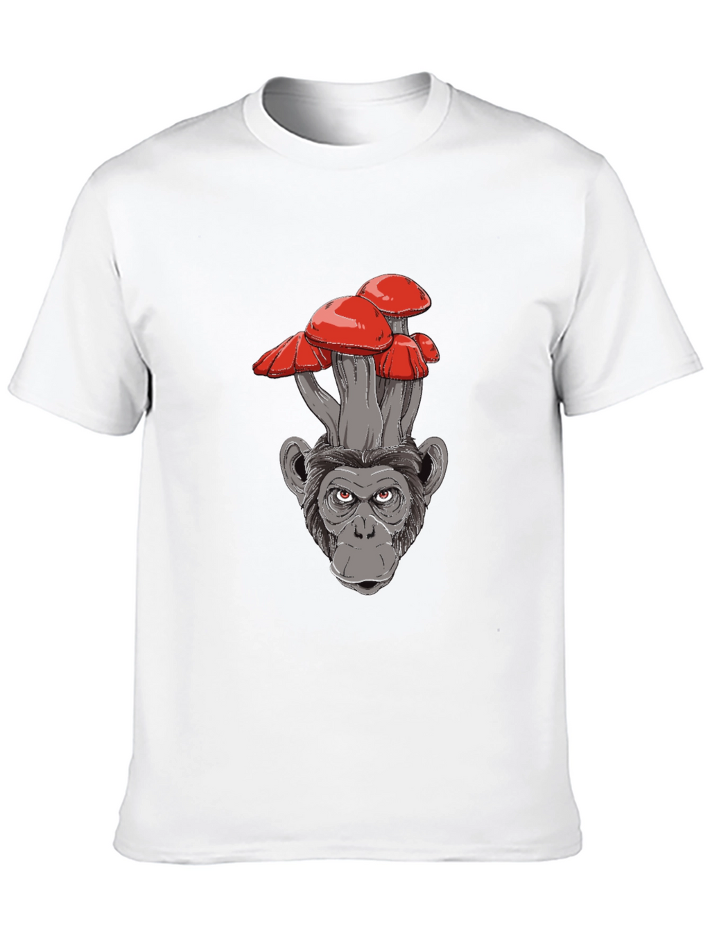 Mushroom Monkey Graphic Tee - Cool Novelty Shirt