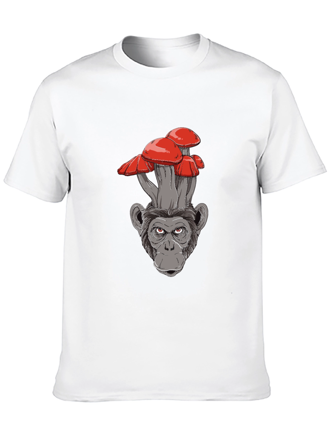 Mushroom Monkey Graphic Tee - Cool Novelty Shirt