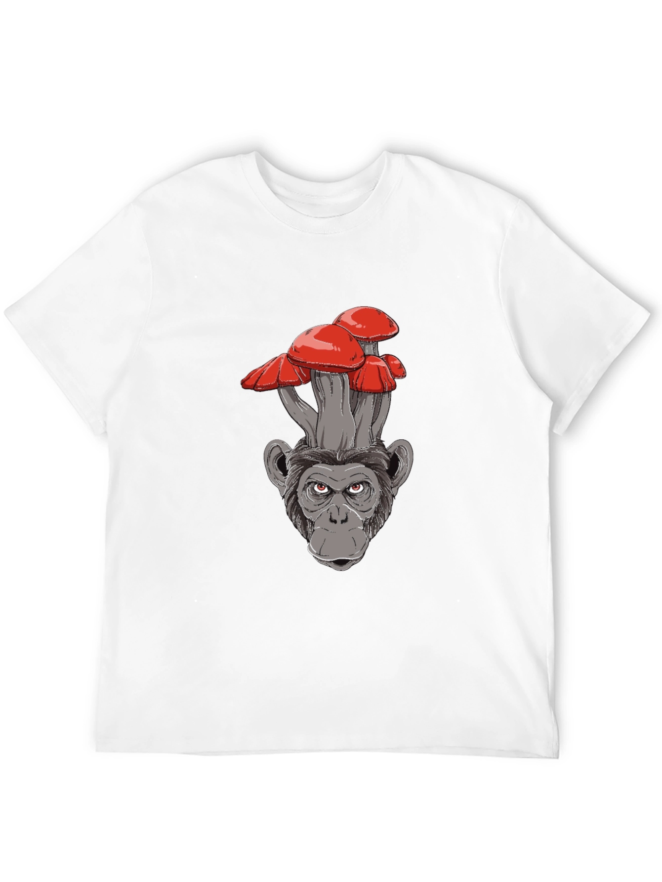 Mushroom Monkey Graphic Tee - Cool Novelty Shirt