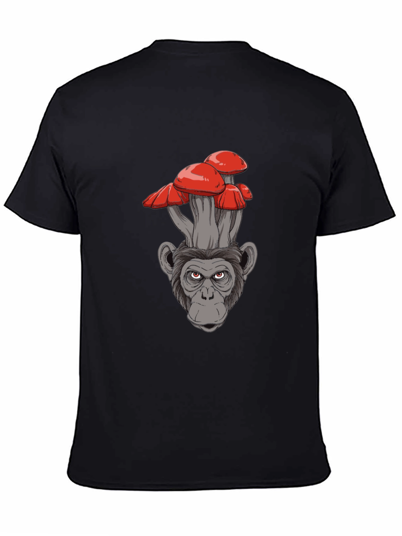 Mushroom Monkey Graphic Tee - Cool Novelty Shirt