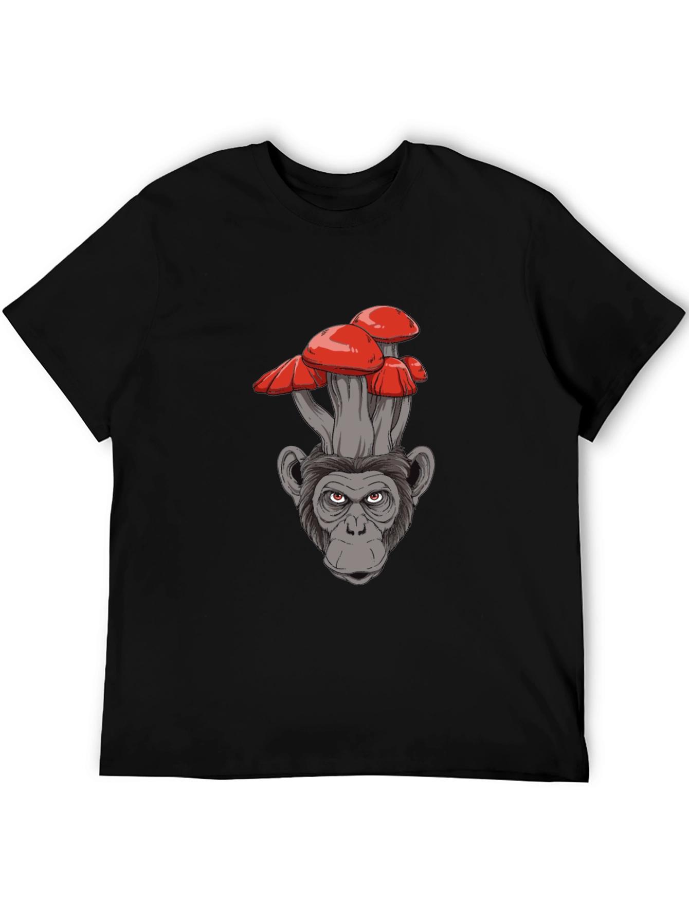 Mushroom Monkey Graphic Tee - Cool Novelty Shirt