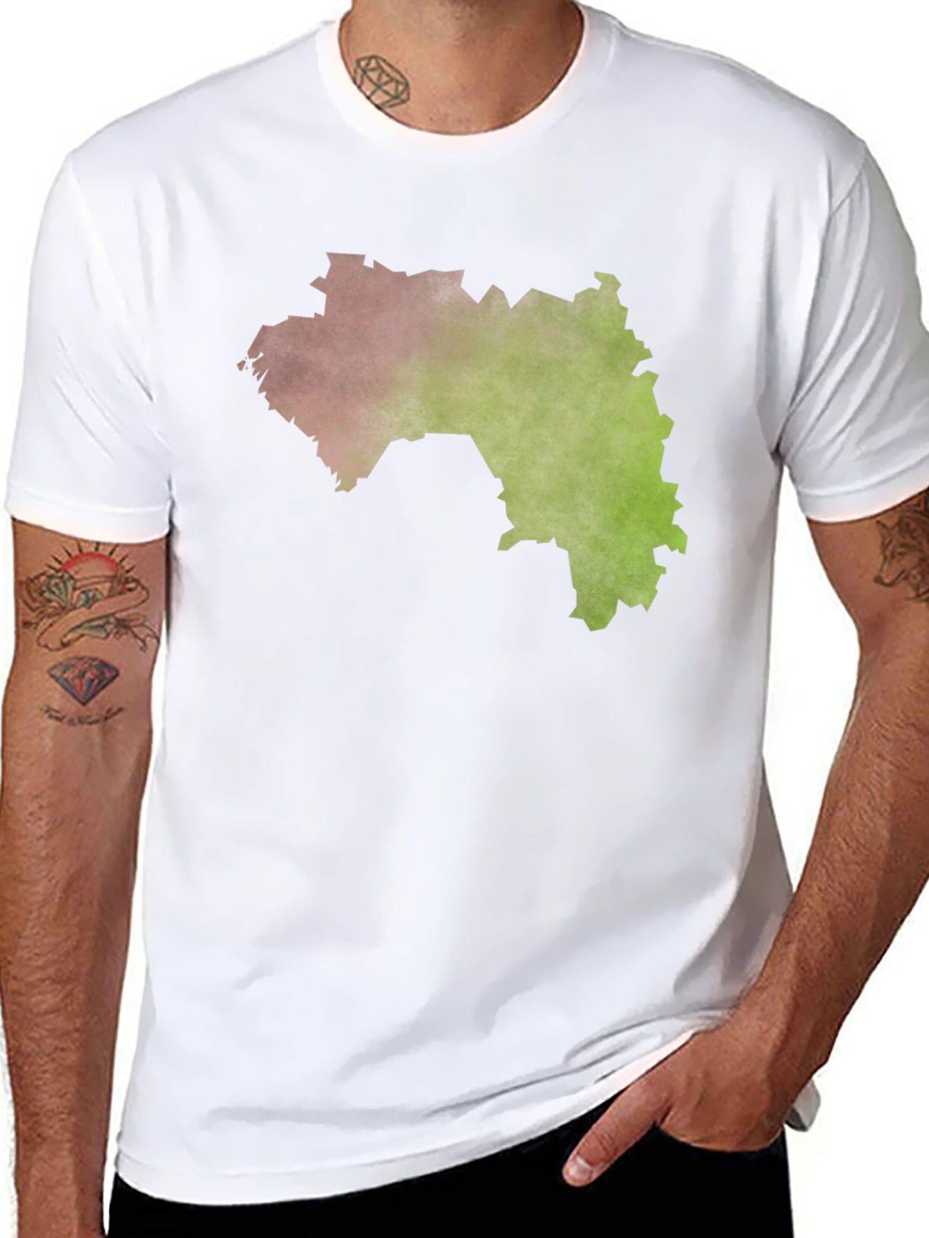 Guinea Map T-Shirt - Unique Country Design