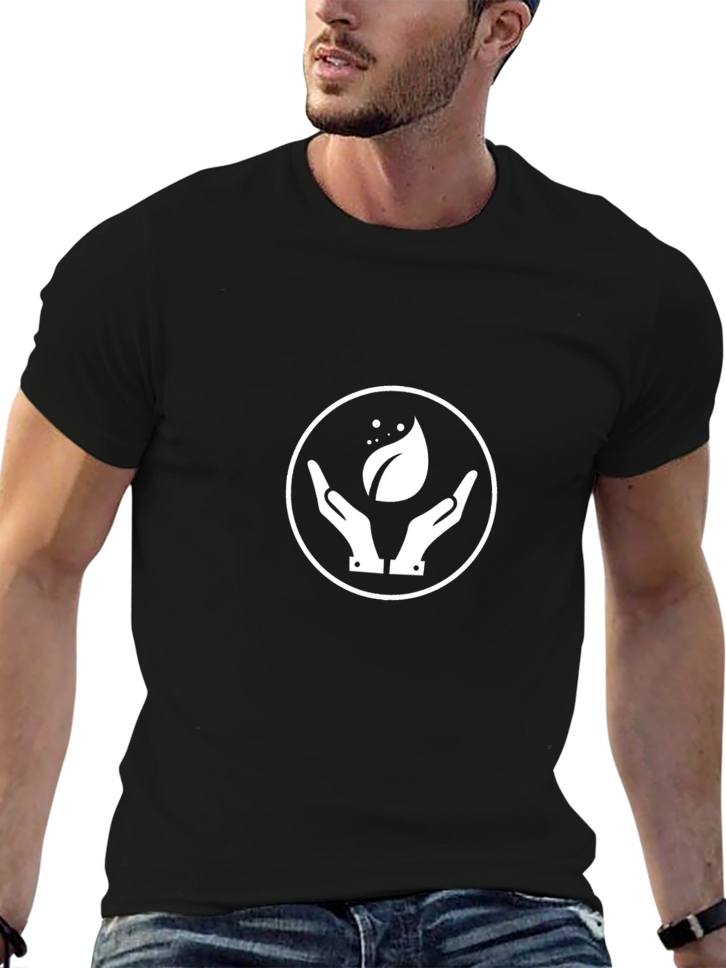 Eco Hands Graphic Black T-Shirt