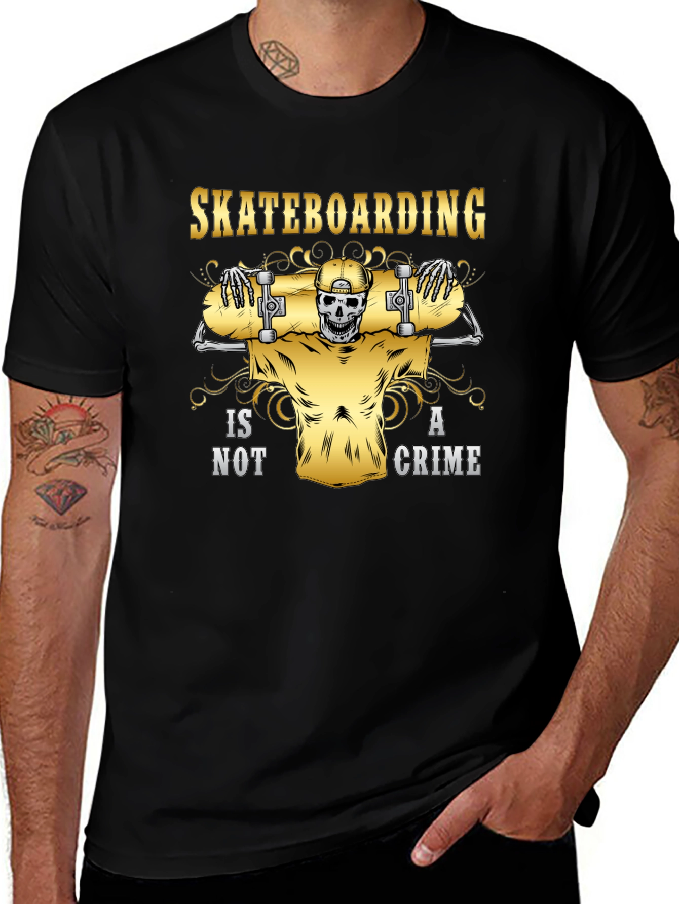 Skateboarding Is Not A Crime T-Shirt