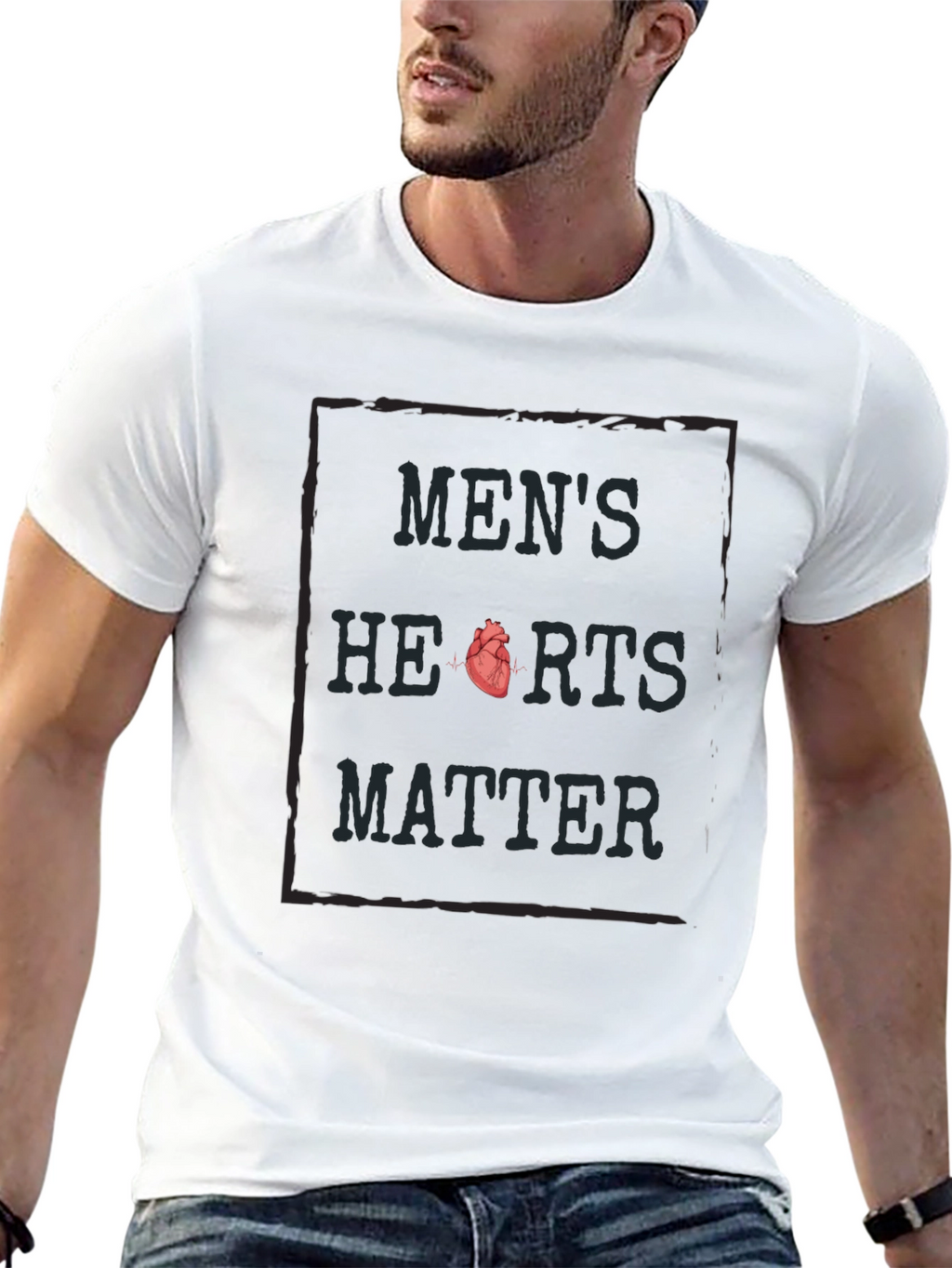 Mens Hearts Matter Graphic Tee