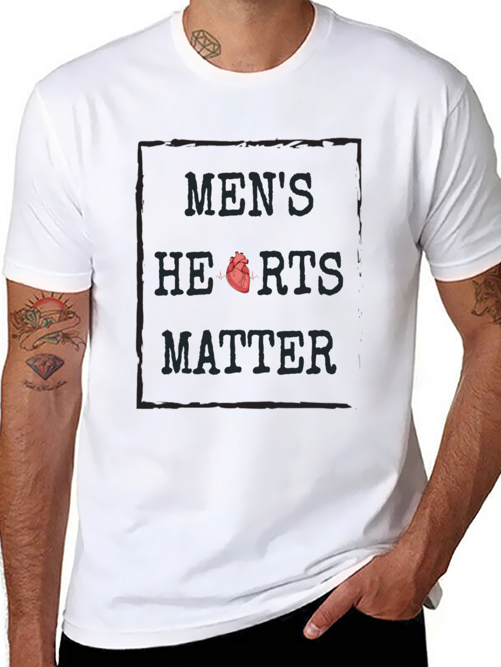 Mens Hearts Matter Graphic Tee