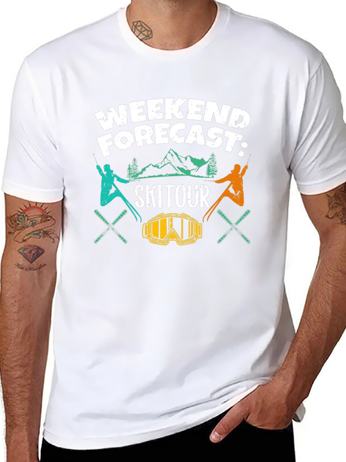 Ski Tour Weekend Forecast Graphic Tee