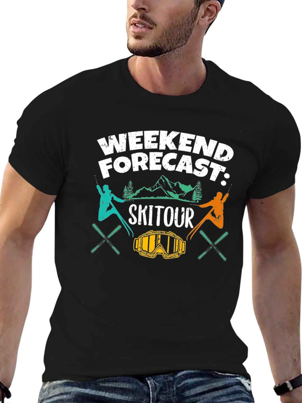 Ski Tour Weekend Forecast Graphic Tee