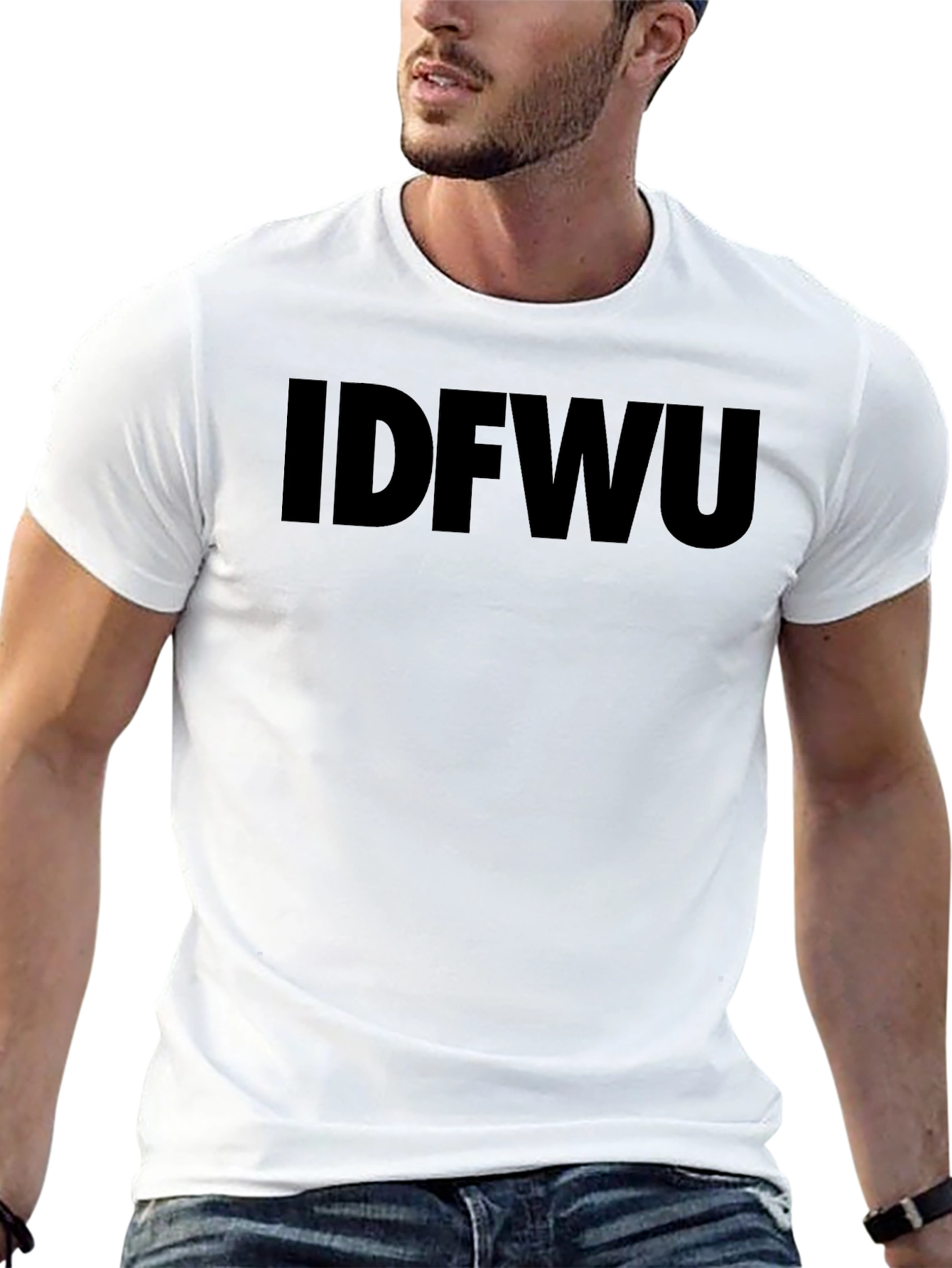 IDFWU Graphic Tee - Bold Black Statement T-Shirt