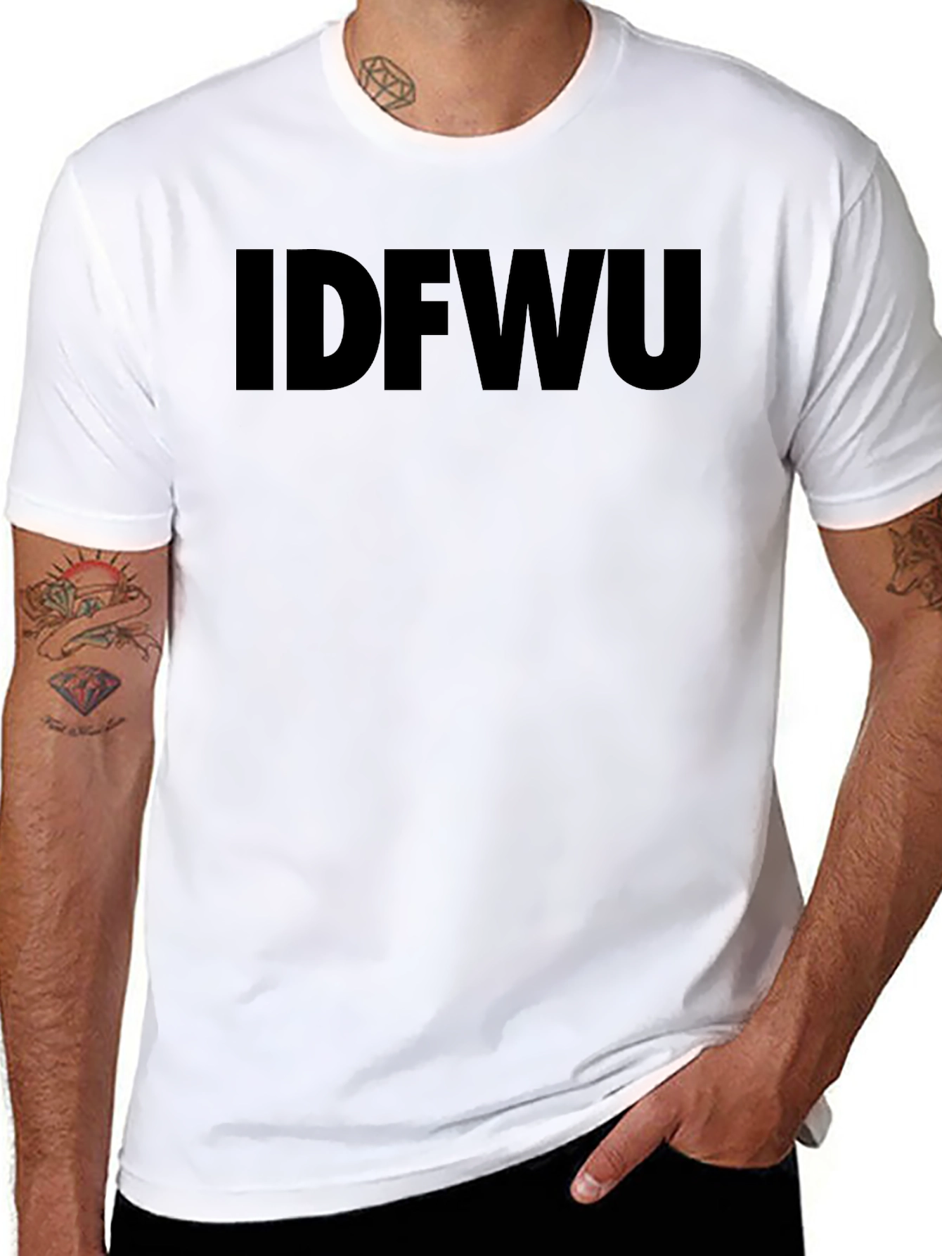 IDFWU Graphic Tee - Bold Black Statement T-Shirt