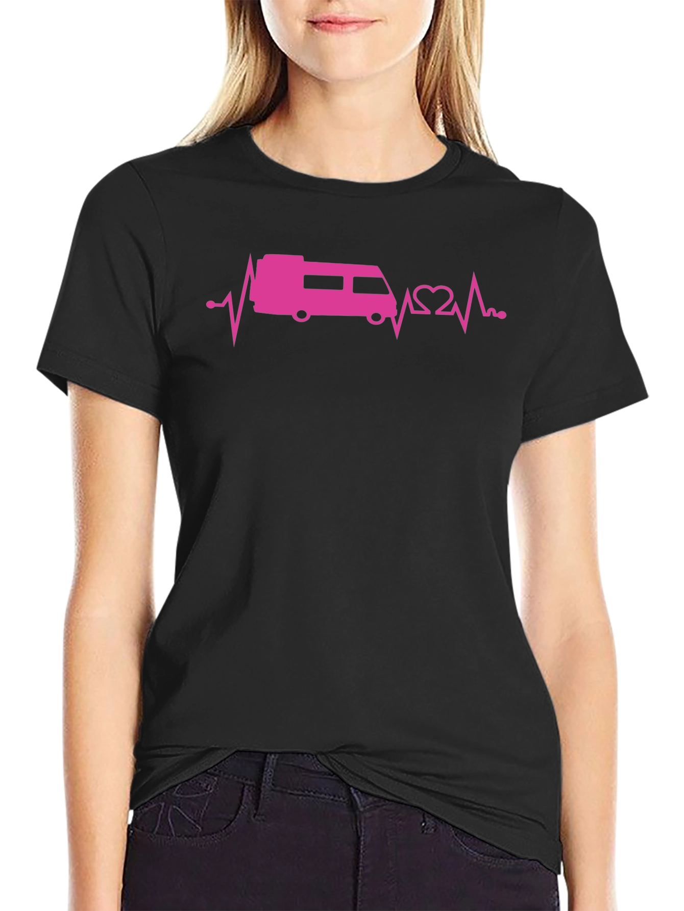 RV Heartbeat T-Shirt - Black Graphic Tee