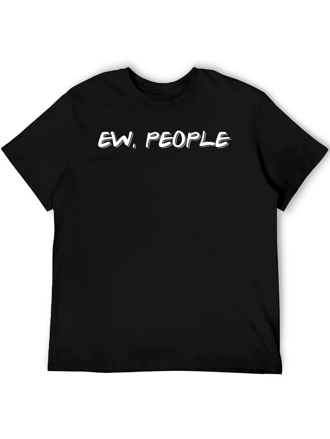 Ew People Graphic T-Shirt - Black Cotton Tee