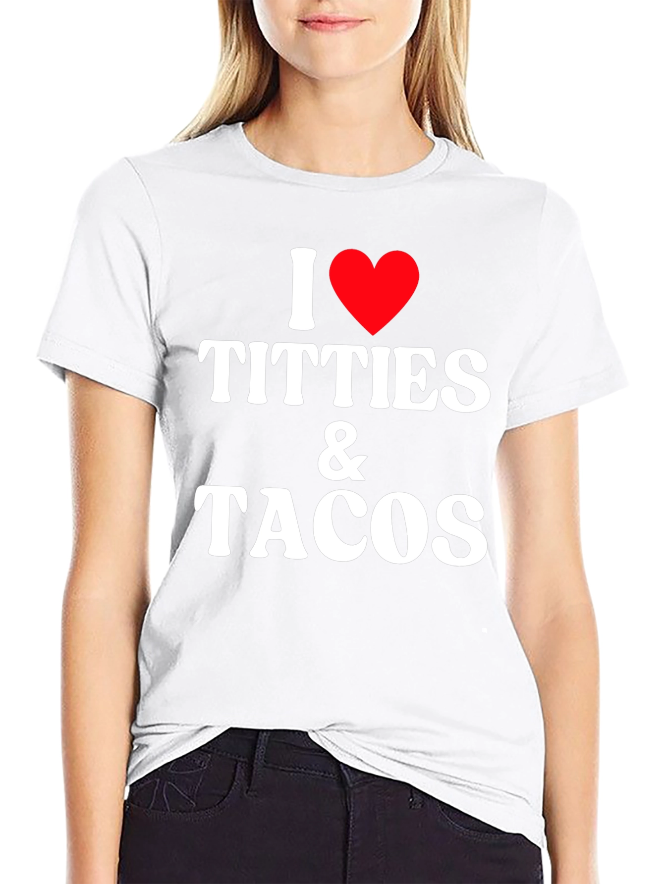 I Love Titties & Tacos Funny Graphic Tee