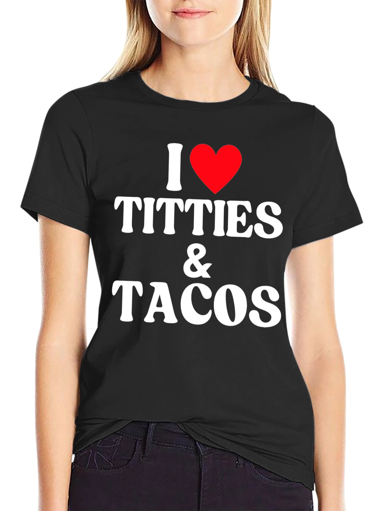 I Love Titties & Tacos Funny Graphic Tee