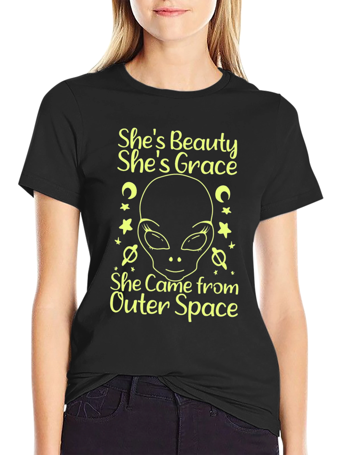 Alien Shes Beauty Shes Grace Graphic Tee