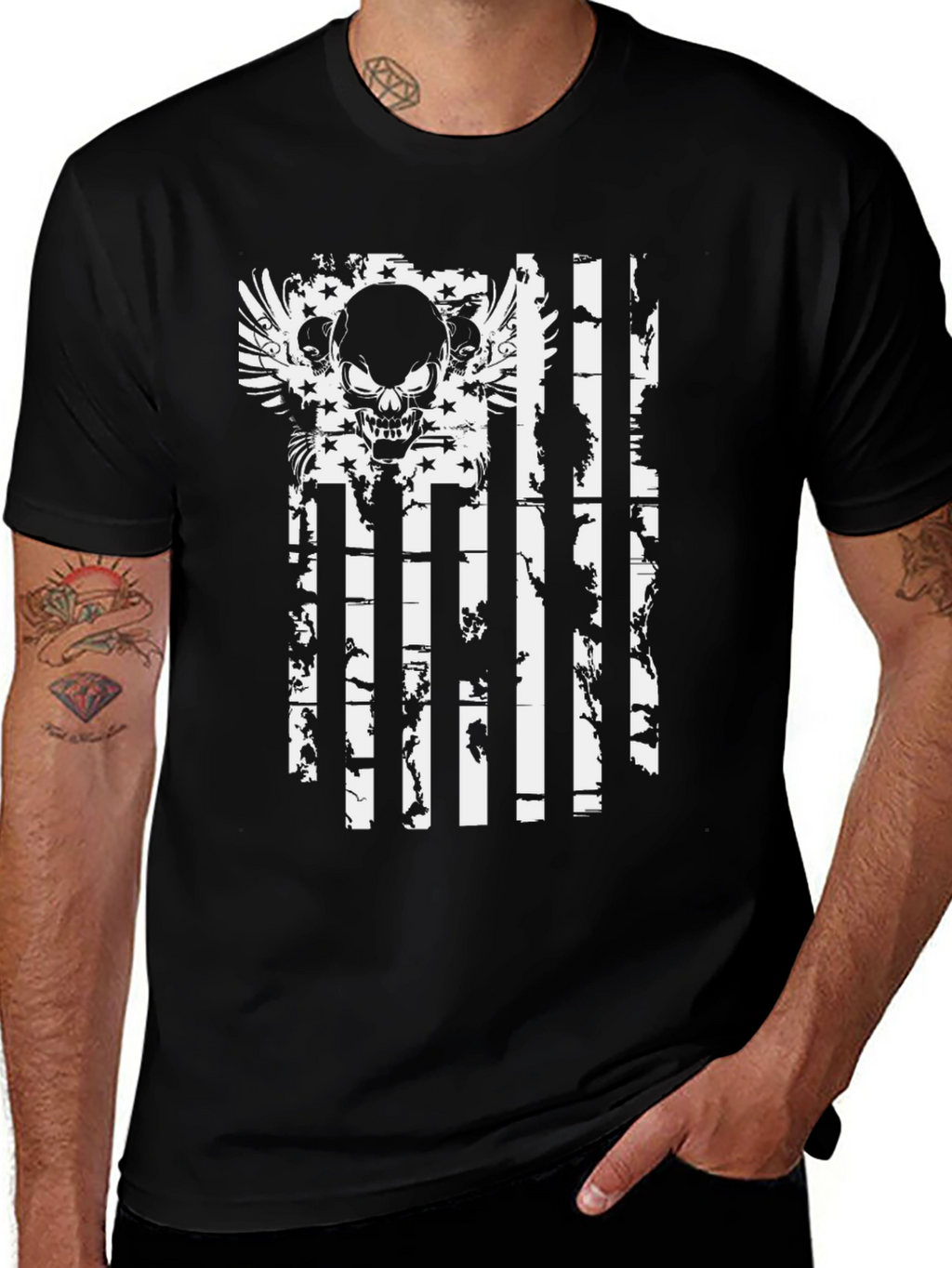 Skull Flag Graphic T-Shirt