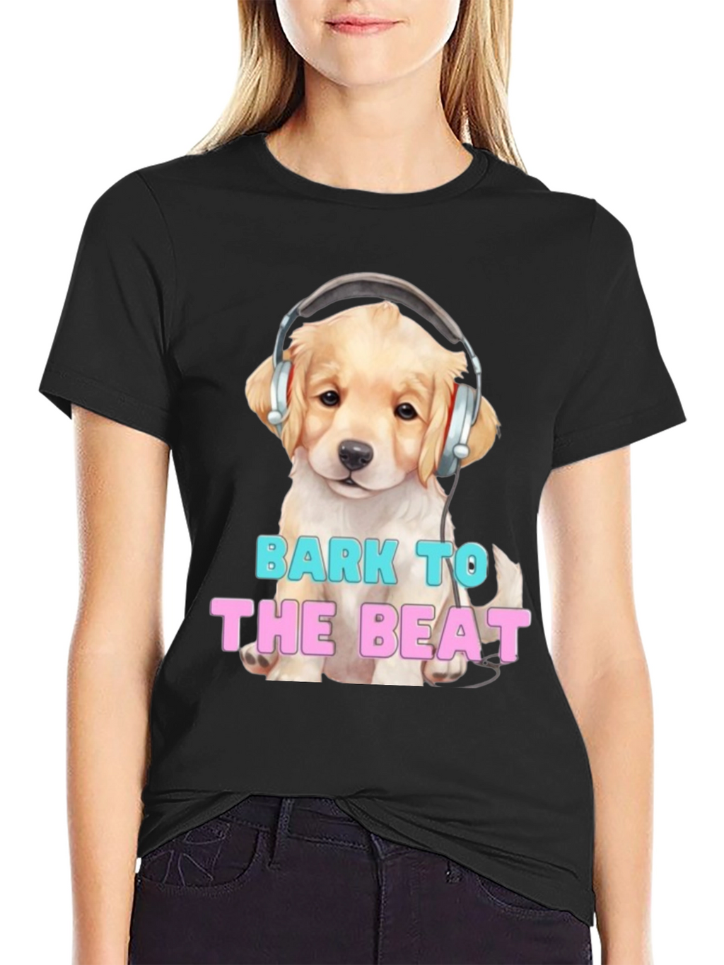 Dog with Headphones Bark to the Beat T-Shirt