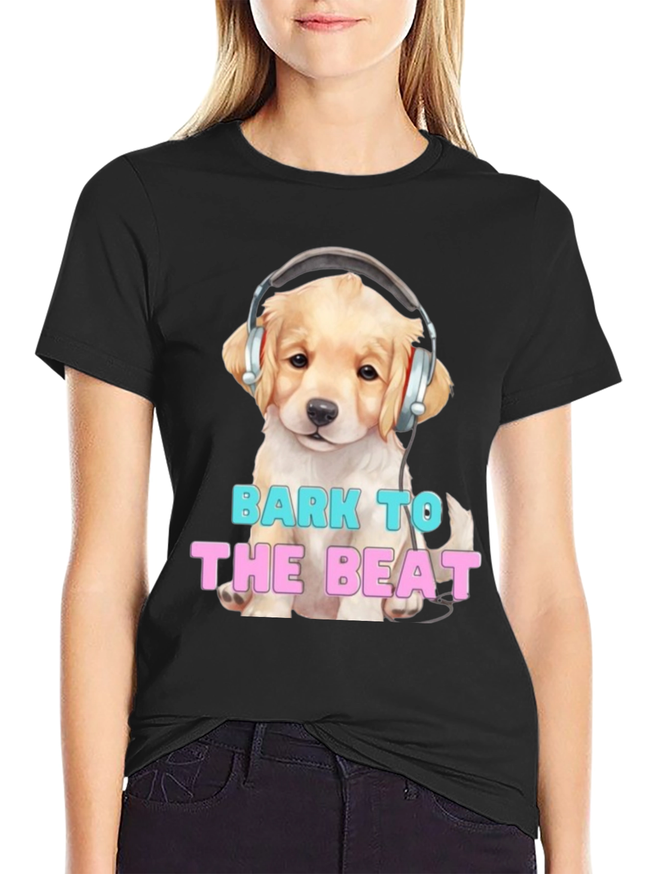 Dog with Headphones Bark to the Beat T-Shirt