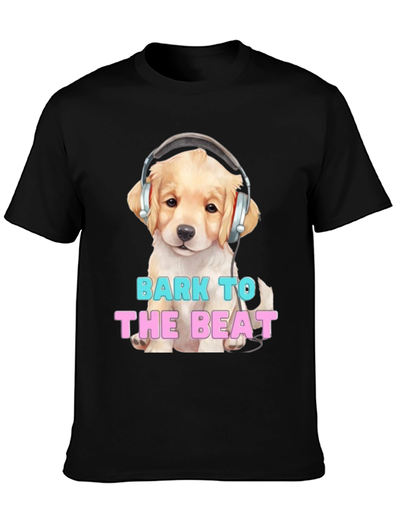 Dog with Headphones Bark to the Beat T-Shirt