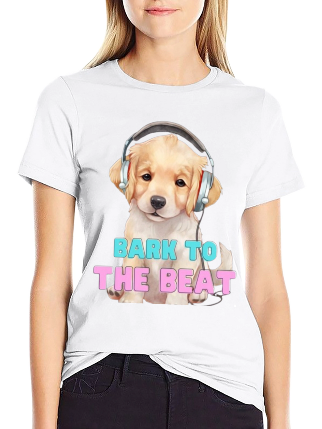 Dog with Headphones Bark to the Beat T-Shirt