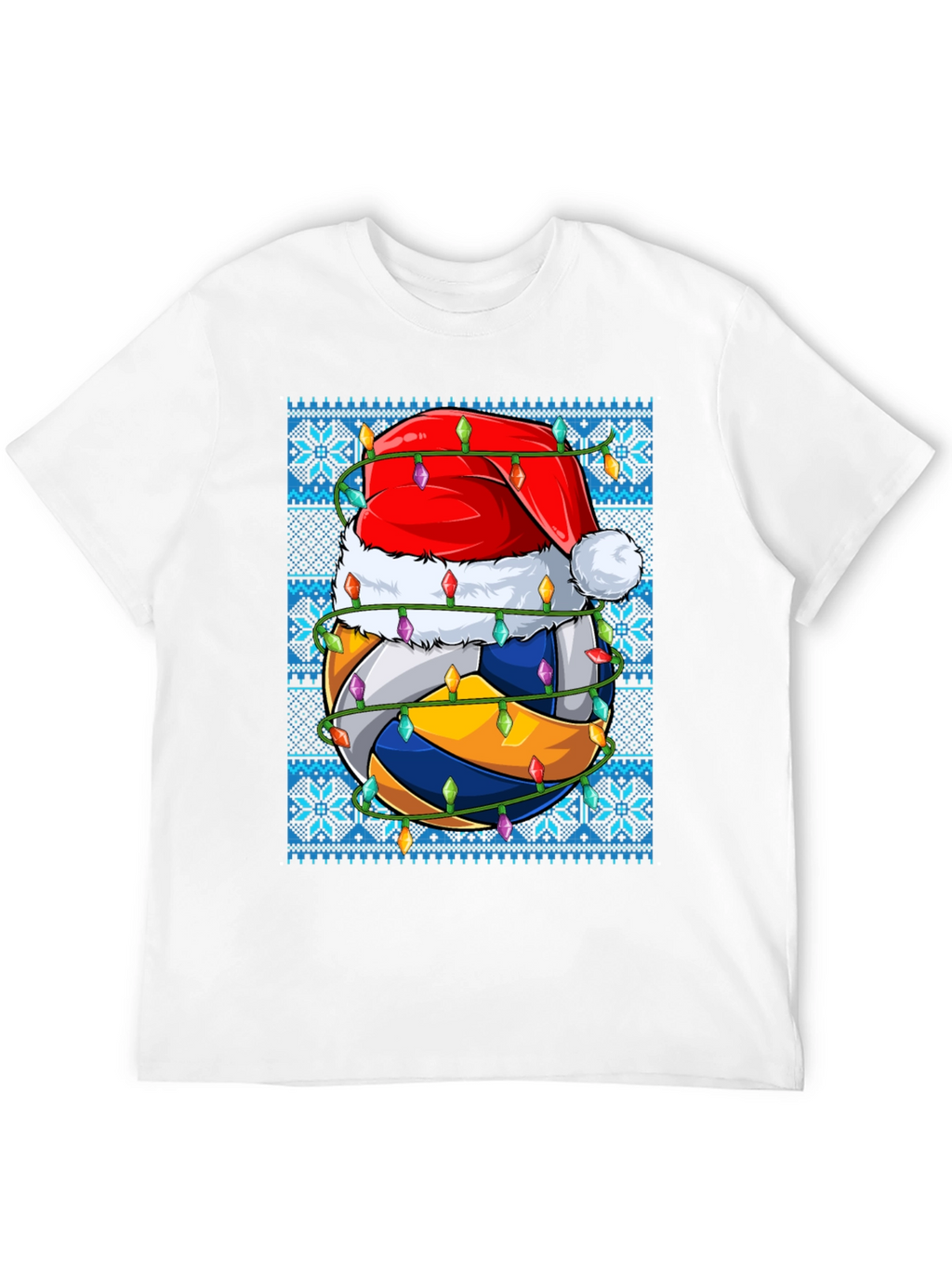 Volleyball Christmas T-Shirt Ugly Sweater Style