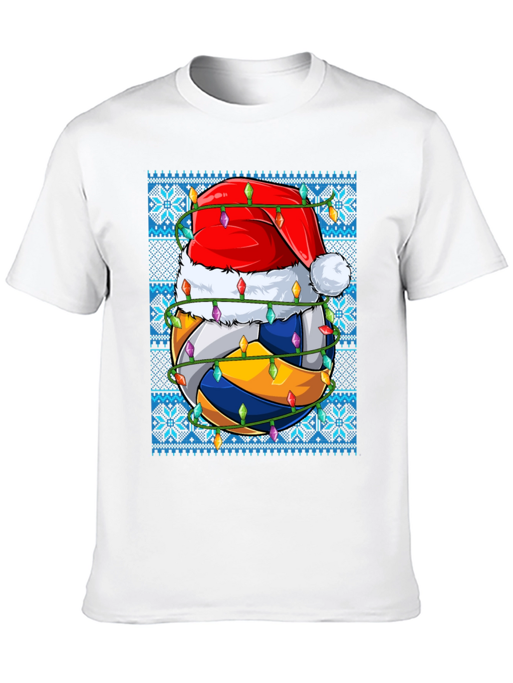 Volleyball Christmas T-Shirt Ugly Sweater Style