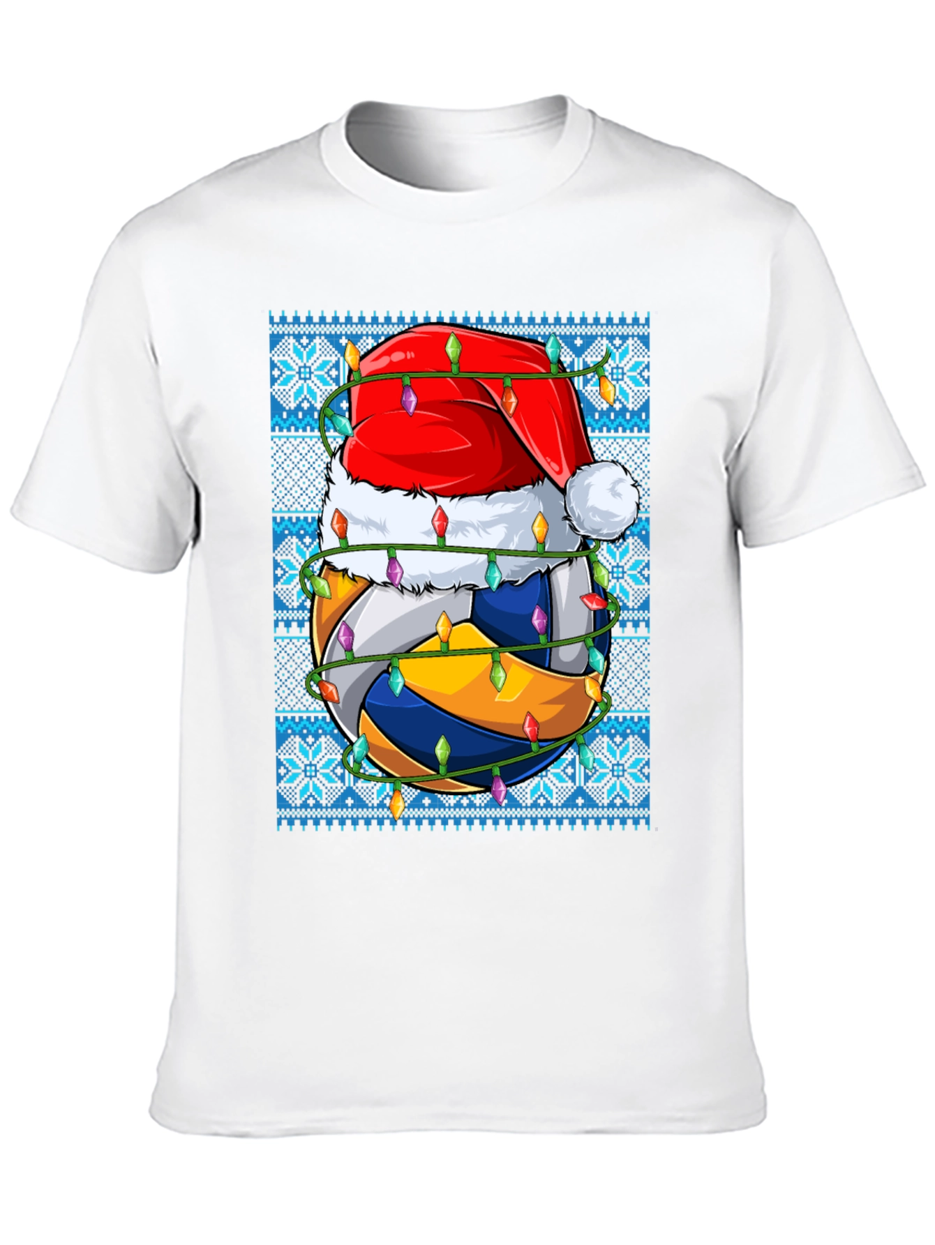 Volleyball Christmas T-Shirt Ugly Sweater Style