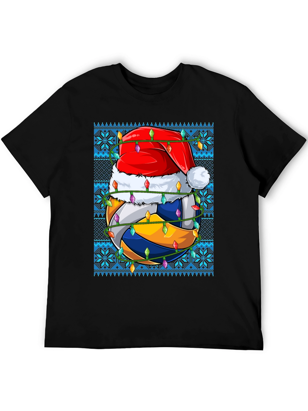 Volleyball Christmas T-Shirt Ugly Sweater Style