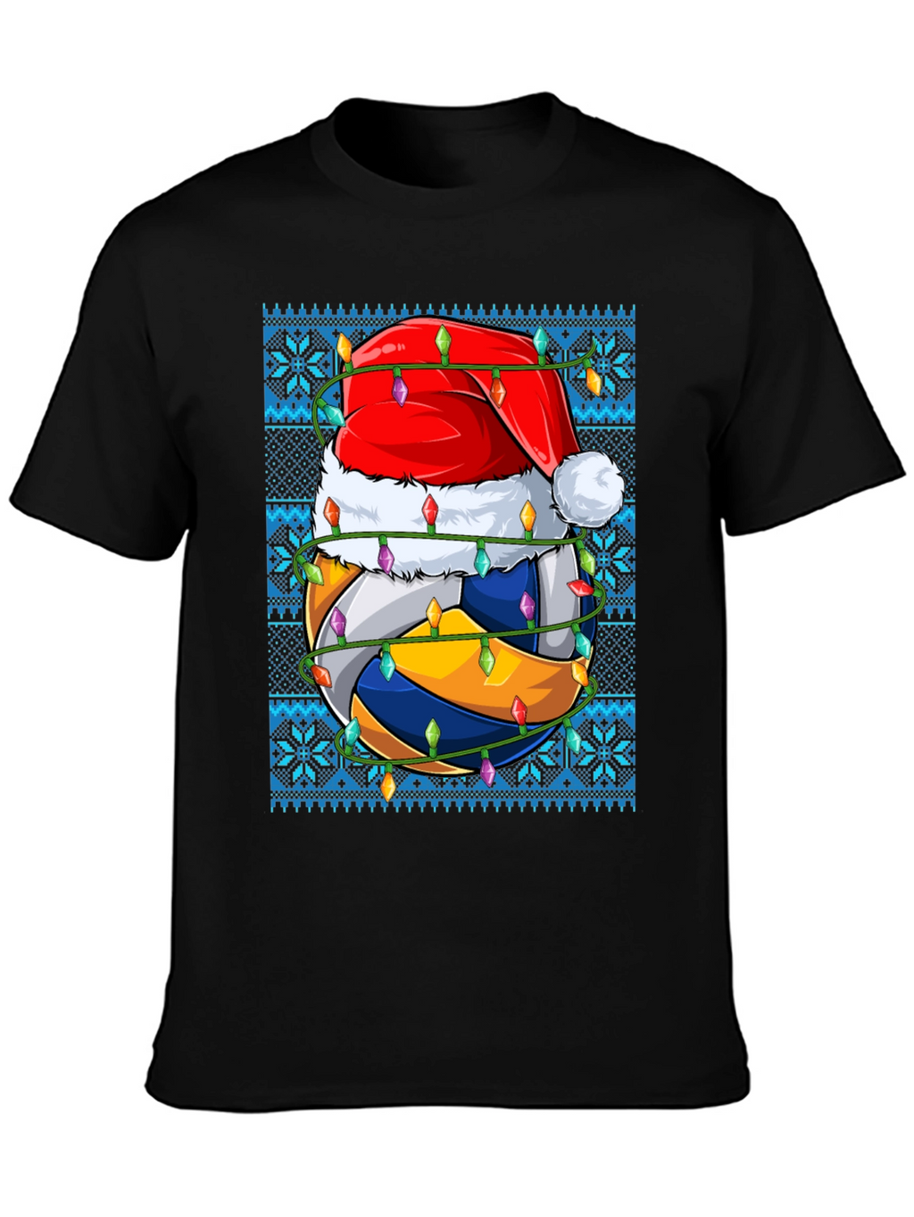 Volleyball Christmas T-Shirt Ugly Sweater Style