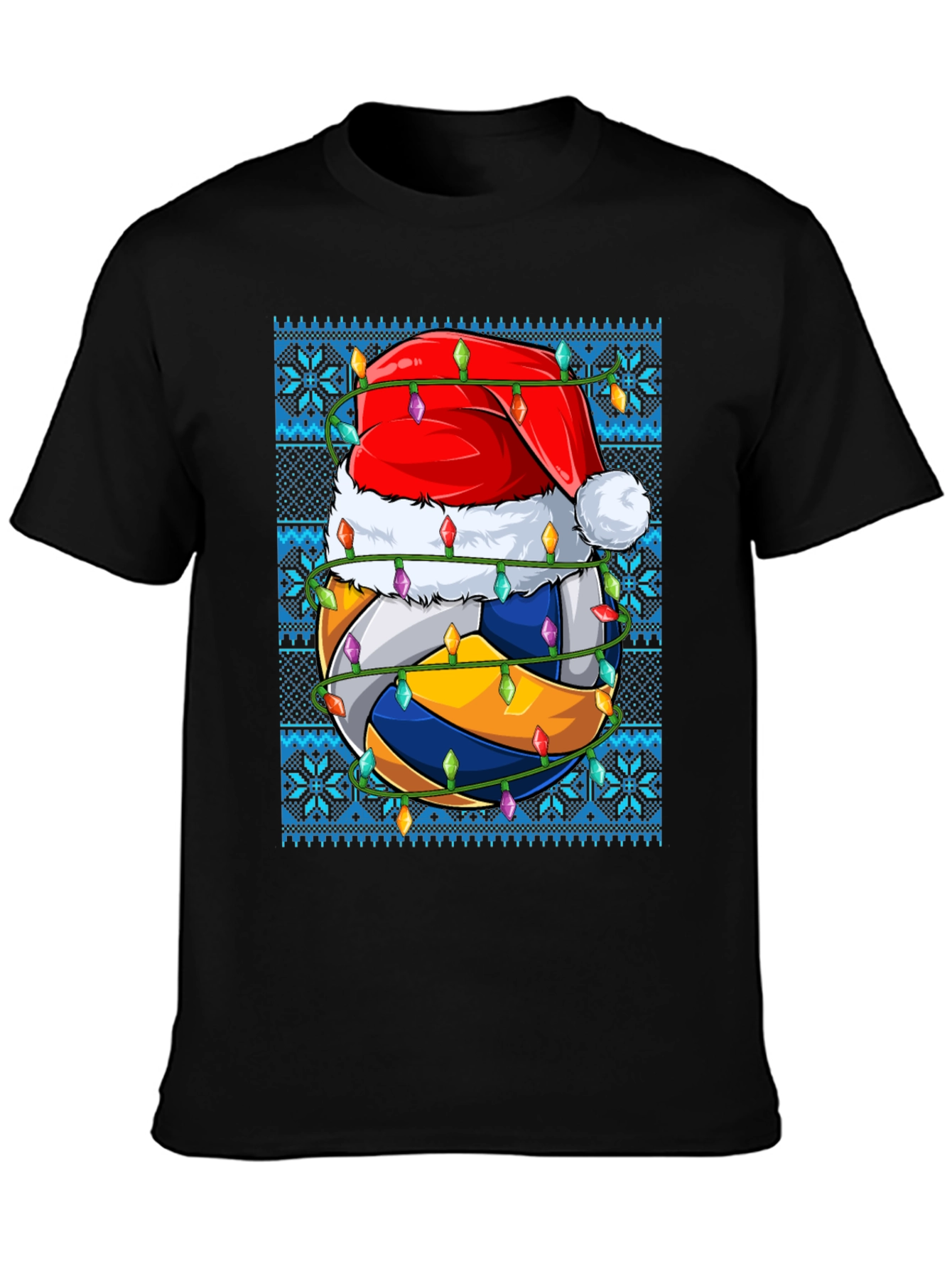 Volleyball Christmas T-Shirt Ugly Sweater Style