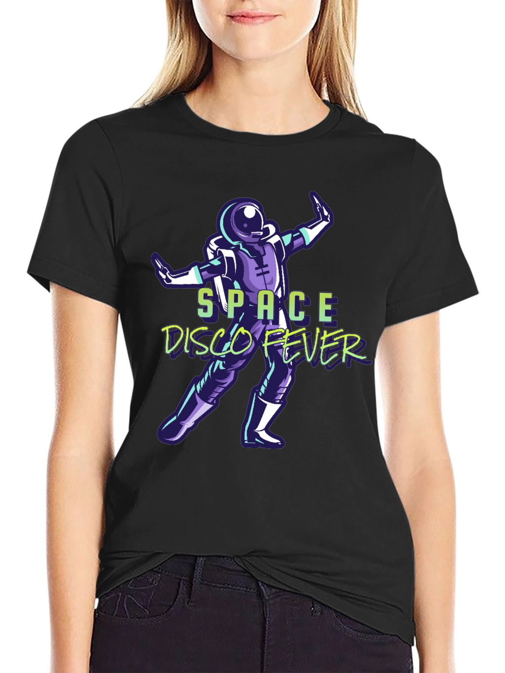 Space Disco Fever T-Shirt - Retro Astronaut Design