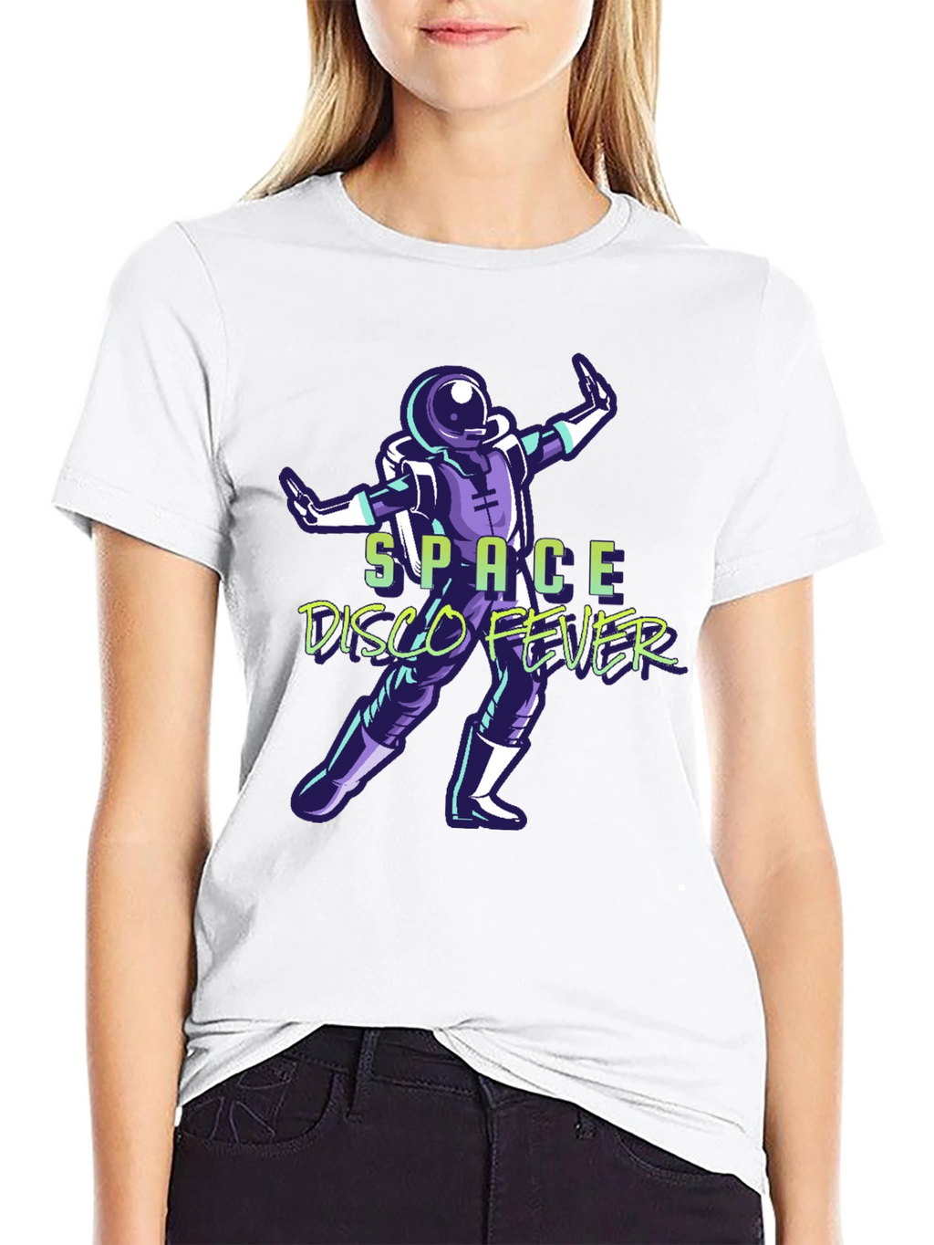 Space Disco Fever T-Shirt - Retro Astronaut Design