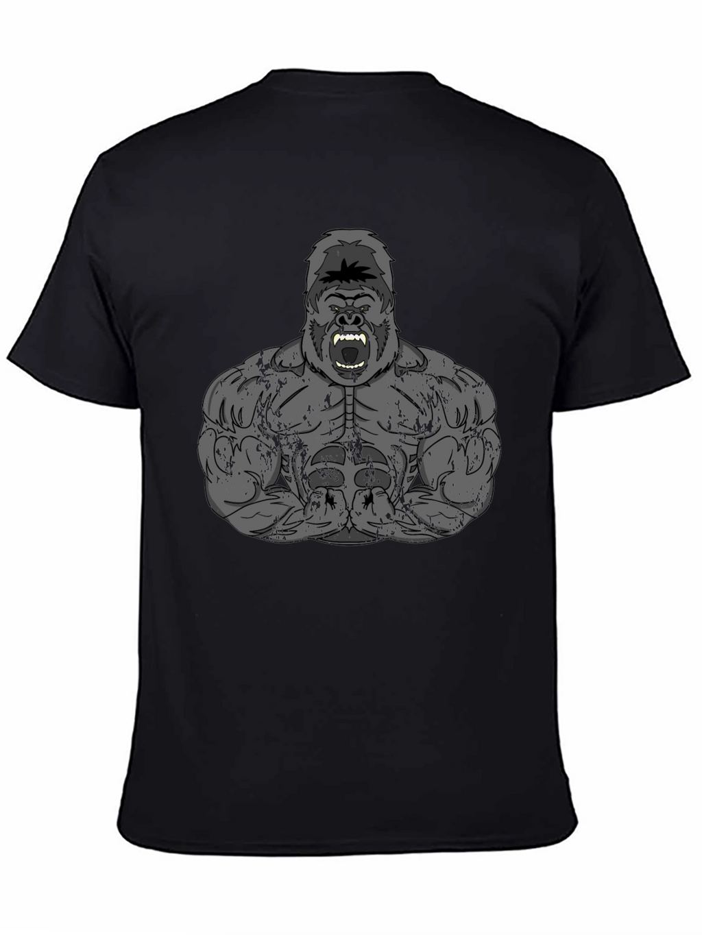 Gorilla Gym T-Shirt - Black Graphic Tee