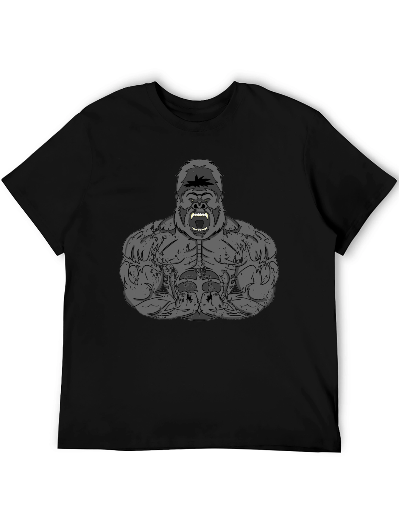 Gorilla Gym T-Shirt - Black Graphic Tee